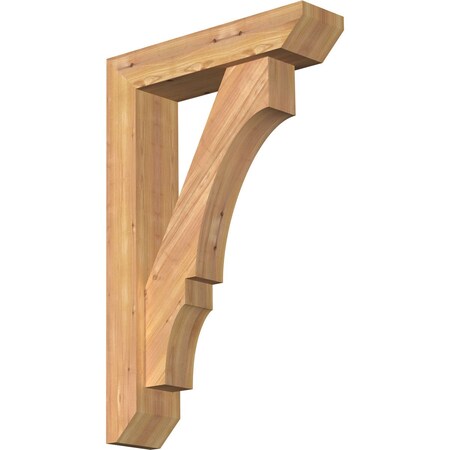 Ekena Millwork Balboa Slat Smooth Bracket w/ Offset Brace, Western Red Cedar, 5 1/2"W x 22"D x 34"H BKT0604X22X34BOA06SWR